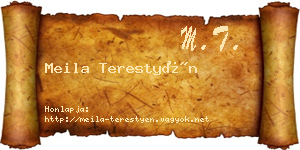 Meila Terestyén névjegykártya
